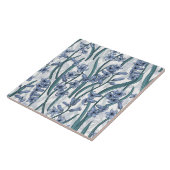 Carreau Fleurs Blue Hyacinth sur blanc (Côté)