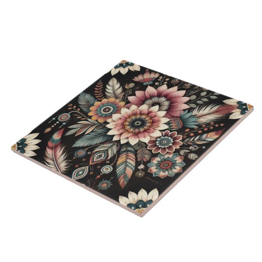 Carreau Fleurs Boho du soir (Côté)