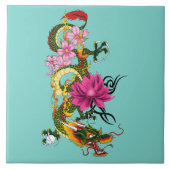 Carreau Fleurs chinoises de cerisiers de Lotus (Devant)