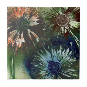 Carreau Fleurs Colorées en Fleur