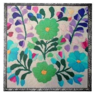 Carreau Fleurs colorées Motif