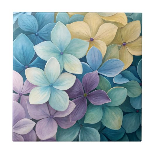 Carreau Fleurs colorées naturelles (Devant)