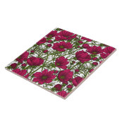 Carreau Fleurs Cosmos roses (Côté)