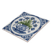 Carreau Fleurs couleur bleue 2 (Côté)