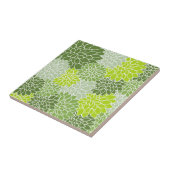 Carreau Fleurs Dahlia, Motif De Fleurs, Dahlia Verte (Côté)