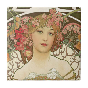 Carreau Fleurs dans ses cheveux