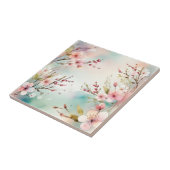 Carreau Fleurs d'aquarelle de printemps de charme (Côté)