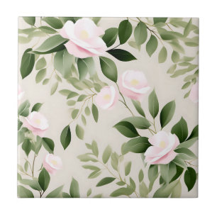 Carreau Fleurs d'aquarelle délicates Motif Eucalyptus