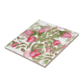 Carreau Fleurs d'aquarelle rose rose roses romes florales (Côté)