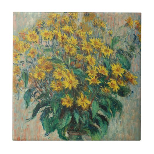 Carreau Fleurs d'artichauts de Jérusalem par Claude Monet (Devant)