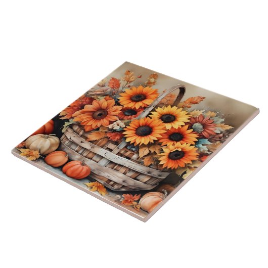 Carreau Fleurs d'automne (Côté)