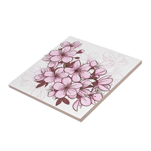 Carreau Fleurs de cerisier (Côté)
