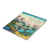 Carreau Fleurs de cerisiers et mont Fuji 1838 (Côté)