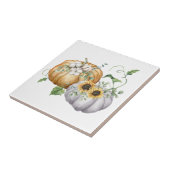 Carreau Fleurs de citrouille de tournesol et de coton d'au (Côté)
