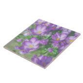 Carreau Fleurs de Crocus Fleuris de Teinte Mauve Pâle de l (Côté)