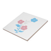 Carreau Fleurs de Drapeau Trans subtiles (Côté)