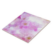 Carreau Fleurs de fleurs de cerisier rose (Côté)