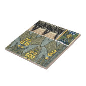 Carreau Fleurs de jardin Art Nouveau vintage en forme de p (Côté)