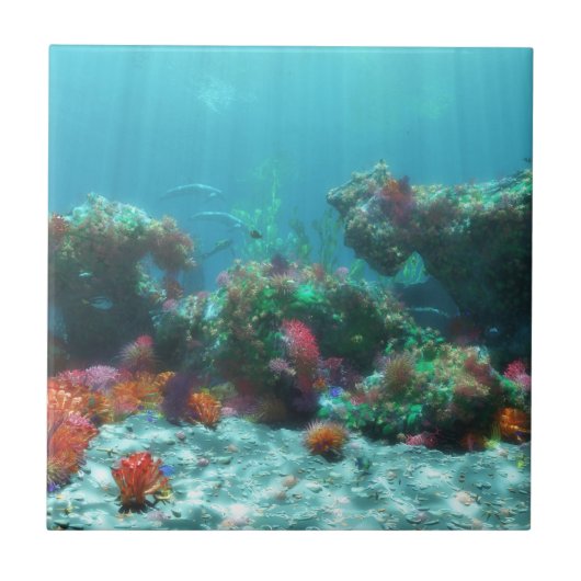 Carreau Fleurs de la mer Carrelage décoratif / Trivet (Devant)