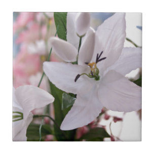 Carreau Fleurs de lis blanc mariage flore fleurie amour vi