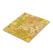 Carreau Fleurs de lys Art nouveau d'Alphonse Mucha (Côté)
