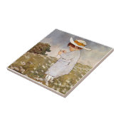 Carreau Fleurs de marguerites de cueillette d'enfants anti (Côté)