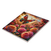 Carreau Fleurs de papillon Rose mignons Imaginaires (Côté)