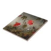 Carreau Fleurs de passion avec tête de colibris (Côté)