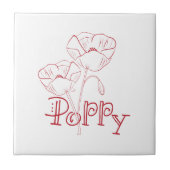 Carreau Fleurs de pavot (Devant)