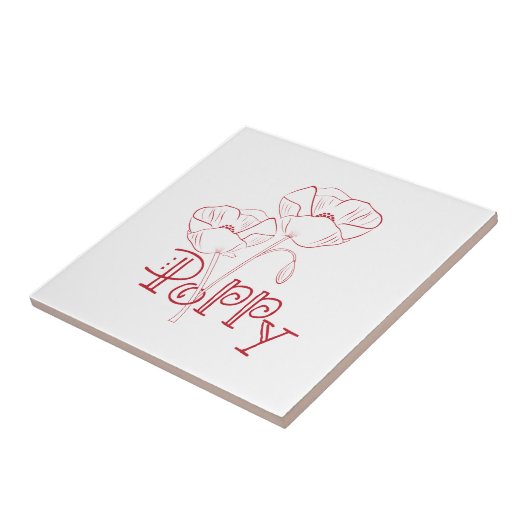 Carreau Fleurs de pavot (Côté)