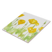 Carreau Fleurs de pavot de Californie Fleur sauvage Botani (Côté)