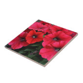 Carreau Fleurs de pétunia rouge (Côté)