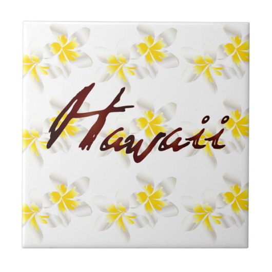 Carreau Fleurs de Plumeria d'Hawaï (Devant)
