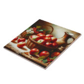 Carreau Fleurs de pommes et poterie Peinture de la vie mor (Côté)