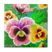 Carreau Fleurs de printemps colorées Design (Devant)