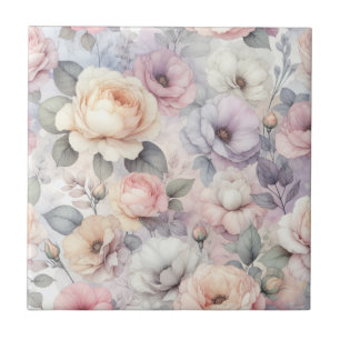Carreau Fleurs de rose élégantes