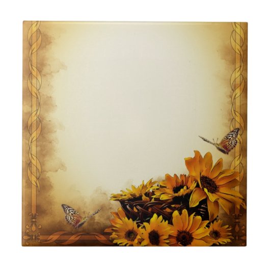Carreau Fleurs de soleil (Devant)
