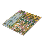 Carreau Fleurs de style Art Nouveau, Mucha (Côté)