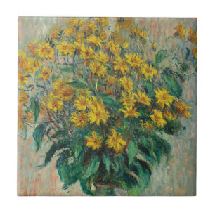 Carreau Fleurs de topinambour par Claude Monet