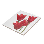 Carreau Fleurs de tulipes rouges (Côté)