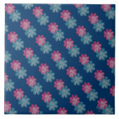 Carreau Fleurs de verre (rose/turquoise/marine) (Devant)