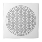 Carreau FLEURS DE VIE - blanc (Devant)