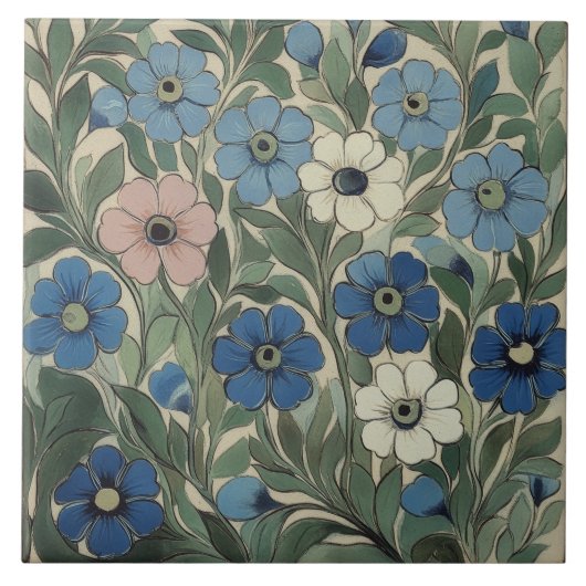 Carreau Fleurs de William De Morgan (Devant)