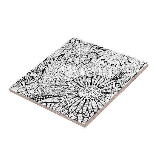 Carreau Fleurs décoratives (Côté)