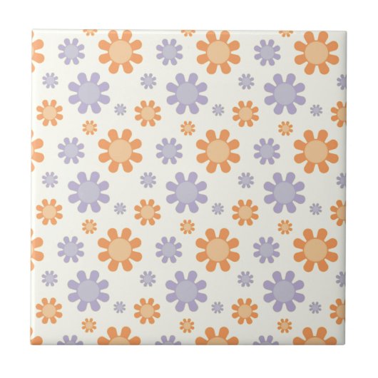 Carreau Fleurs des années 70 mignonnes (Devant)