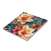 Carreau Fleurs d'Hibiscus Floraux hawaïens (Côté)
