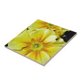 Carreau Fleurs d'hibiscus jaunes (Côté)