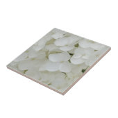 Carreau Fleurs d'Hydrangée Floral Blanc Élégant Fleur (Côté)