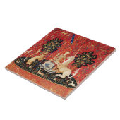 CARREAU FLEURS D'IMAGINAIRES UNICORNES ET MÉDIÉVAUX, MOTIF (Côté)