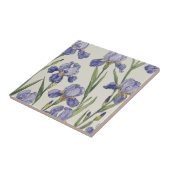 Carreau Fleurs d'Iris Bleu (Côté)